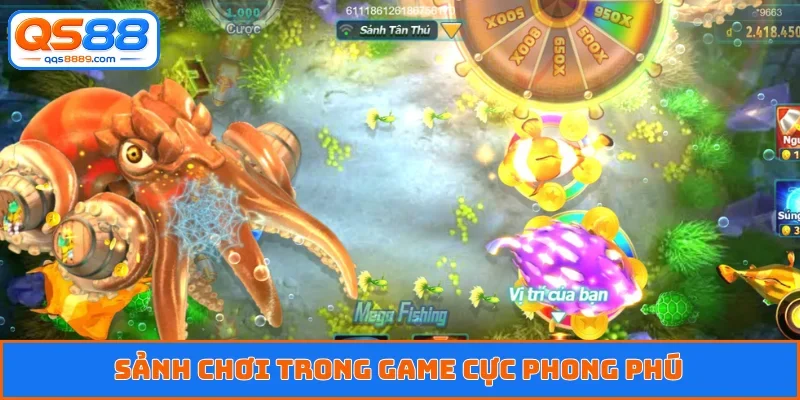 Sảnh chơi trong game cực phong phú